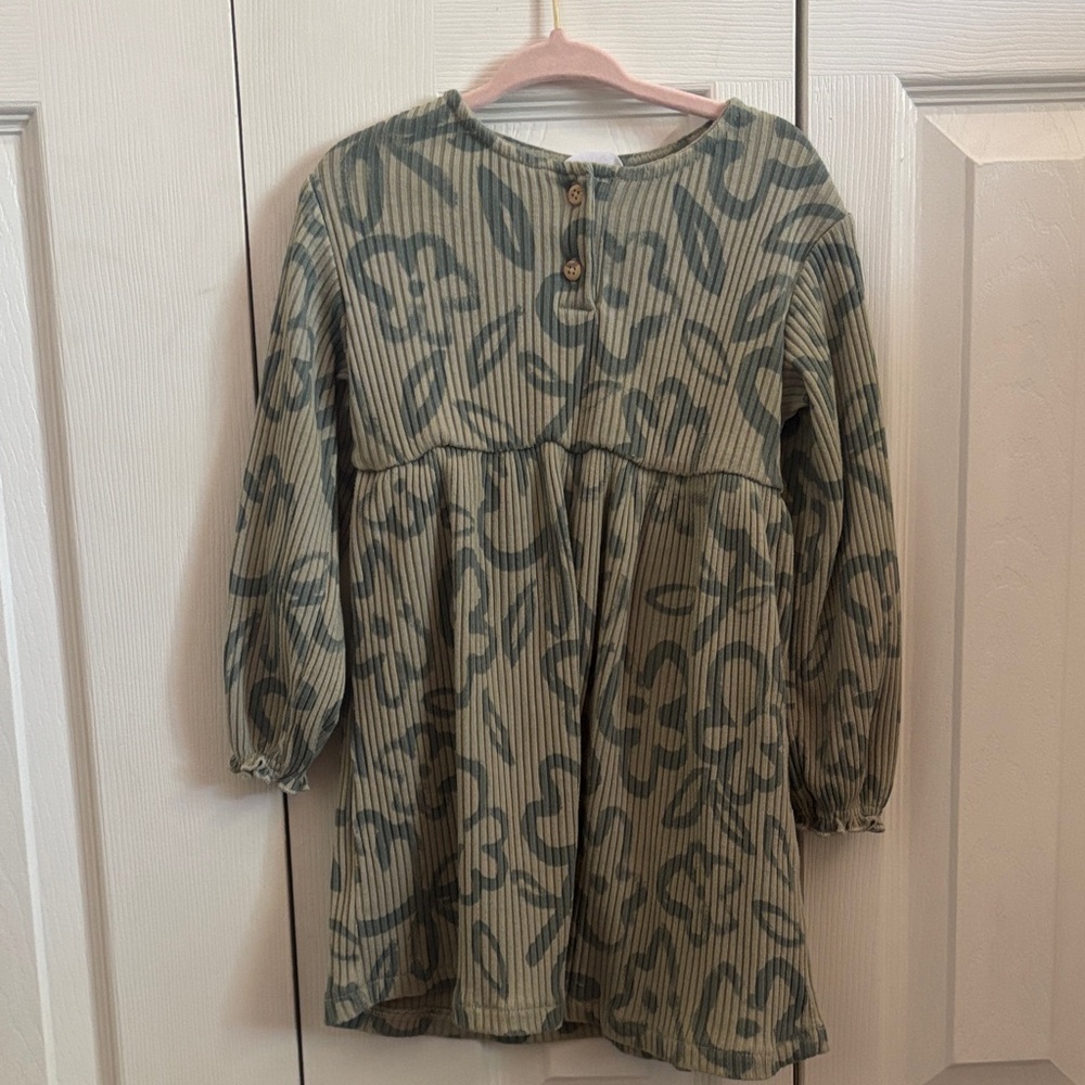 Zara Kids Green Floral Dress